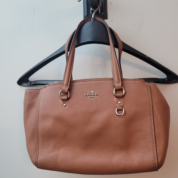 Coach Stanton 26 Crossgrain Leather Satchel Tan 37145 - Picture 1 of 14